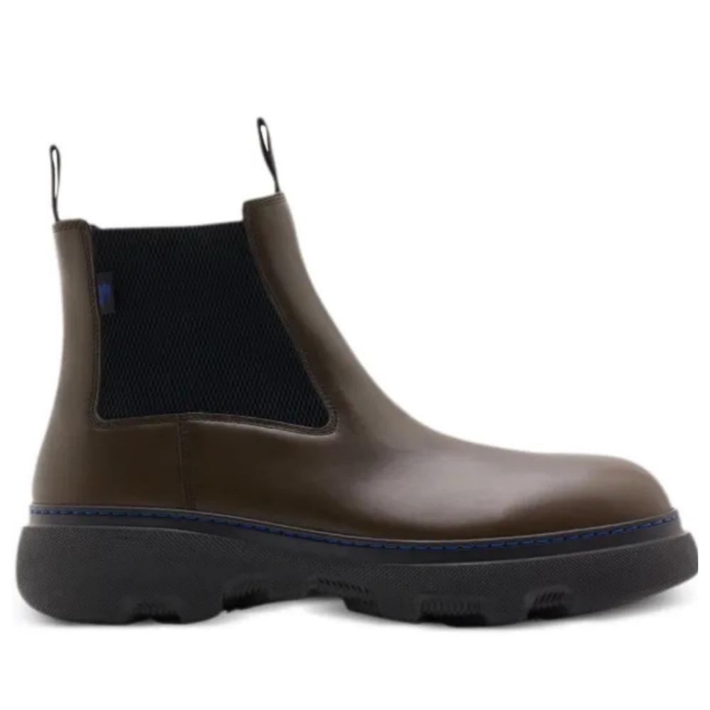 Burberry Panelled Leather Ankle Men's Brown Boots